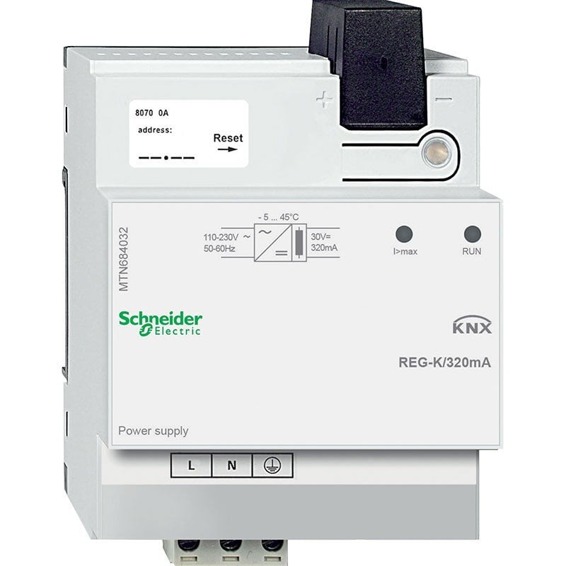 منبع تغذیه 320 میلی آمپر سیستم KNX اشنایدر کد MTN684032