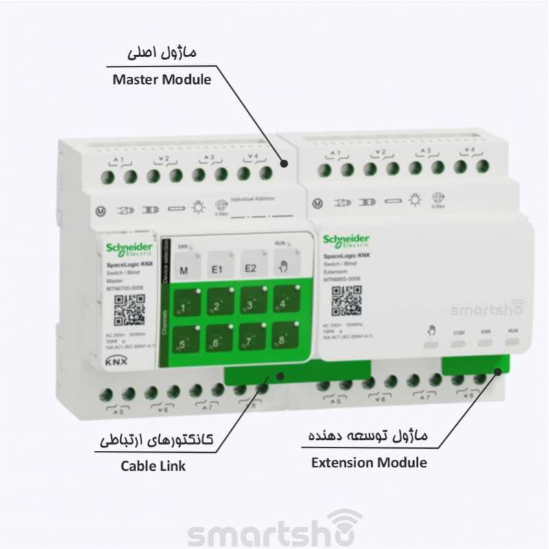 ماژول توسعه دهنده 8 کاناله SpaceLogic اشنایدر کد MTN6805-0008