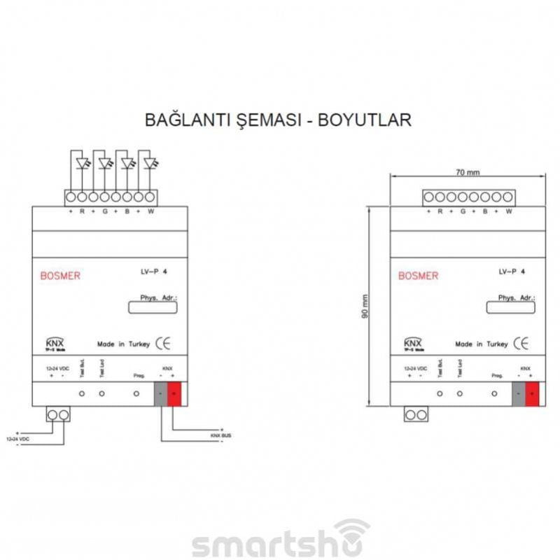 فعال ساز دیمر 4 کاناله RGBW بوسمر کد LVP4 DRIVERS