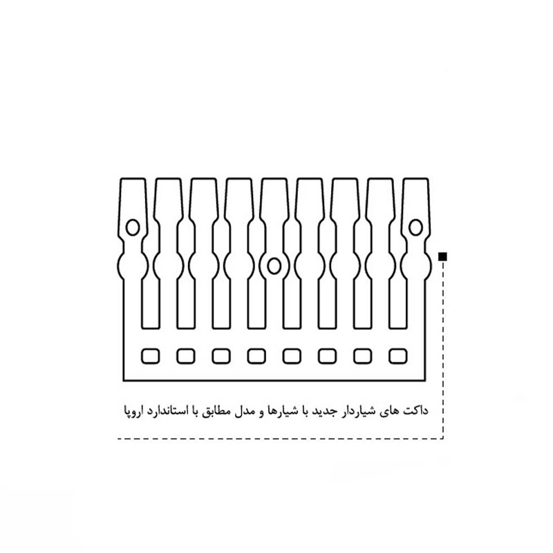 داکت شیاردار 40x40 طرح ایتالیایی سوپیتا کد SLT4040 بسته 12 عددی