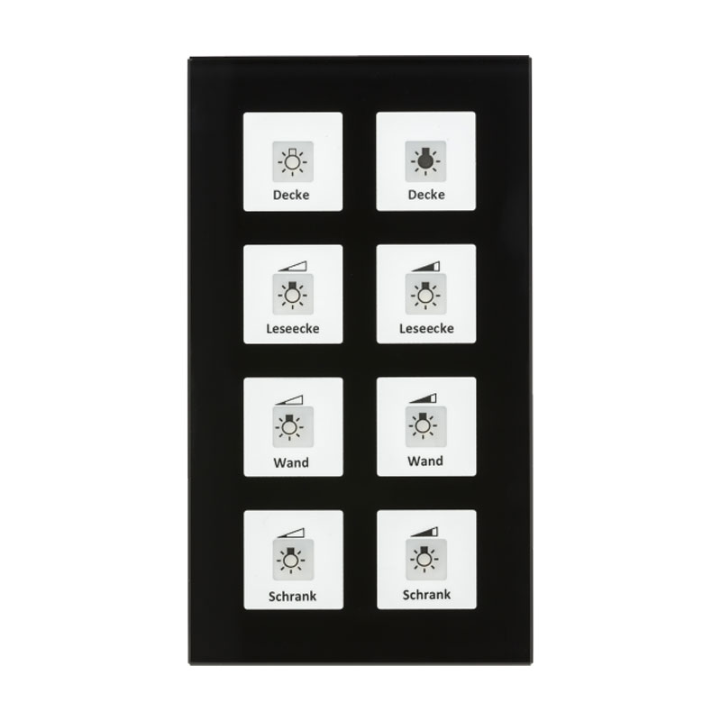 کلید هوشمند 8 پل لمسی MDT کد BE-GT08S.01